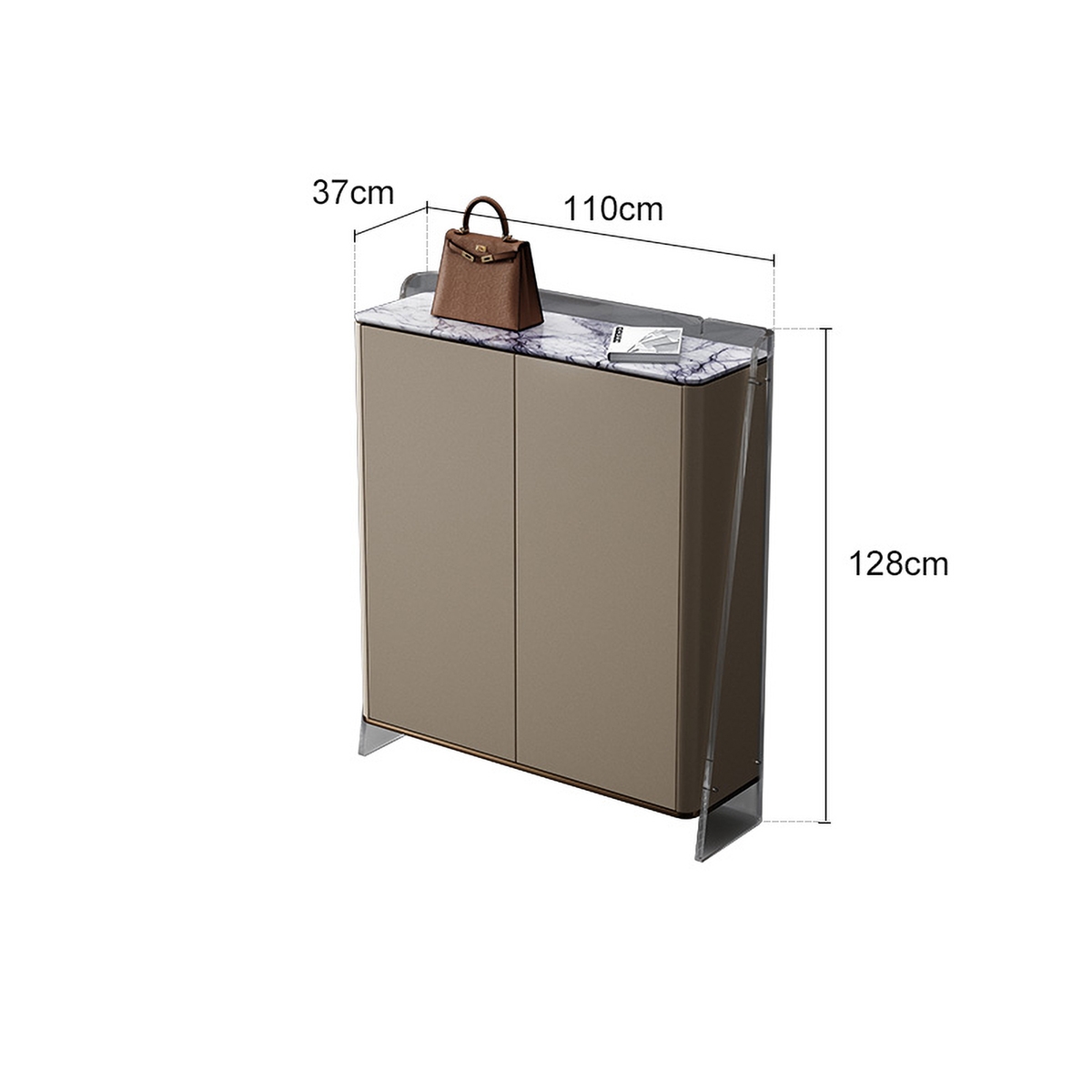 Wing shoe cabinet