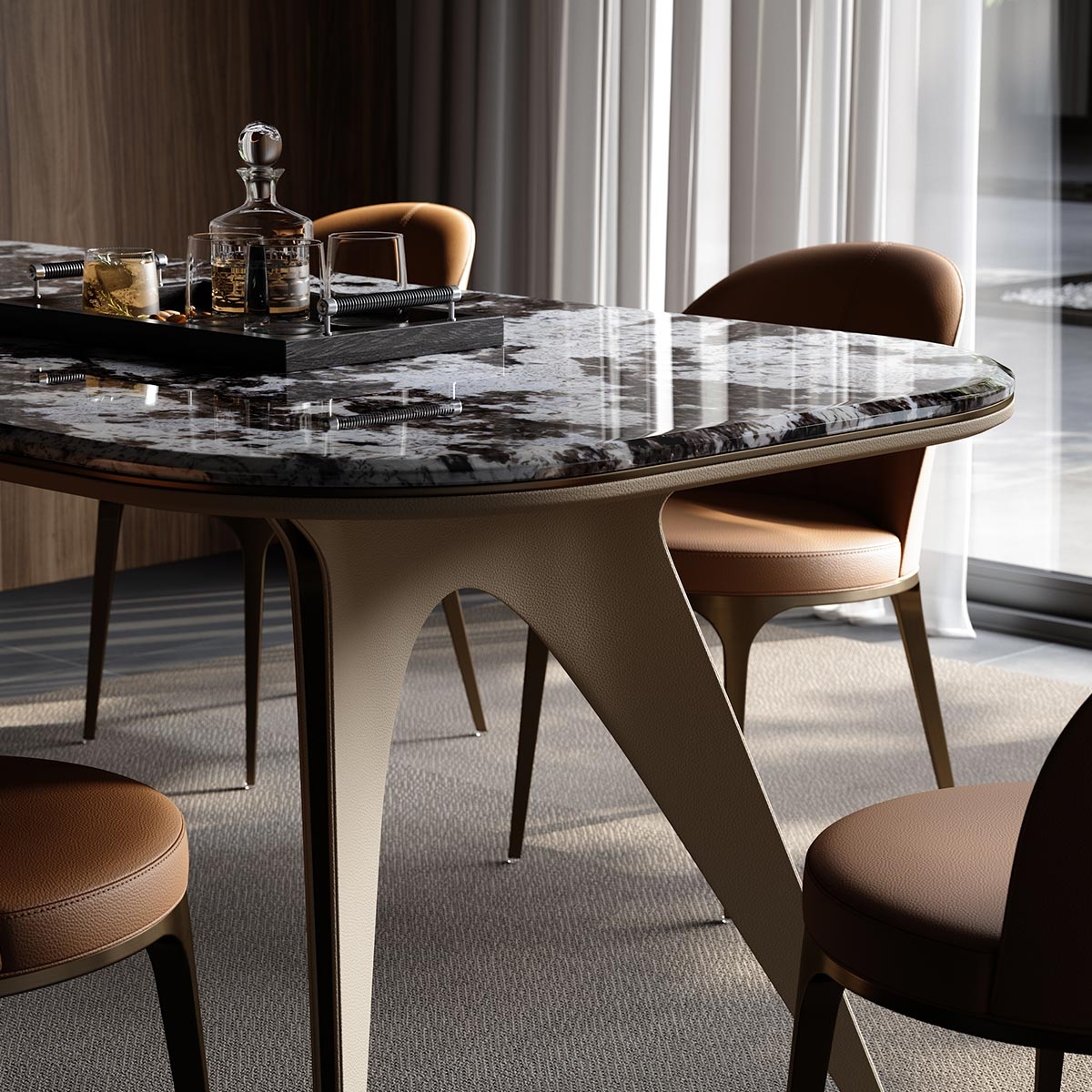 Arch dining-table