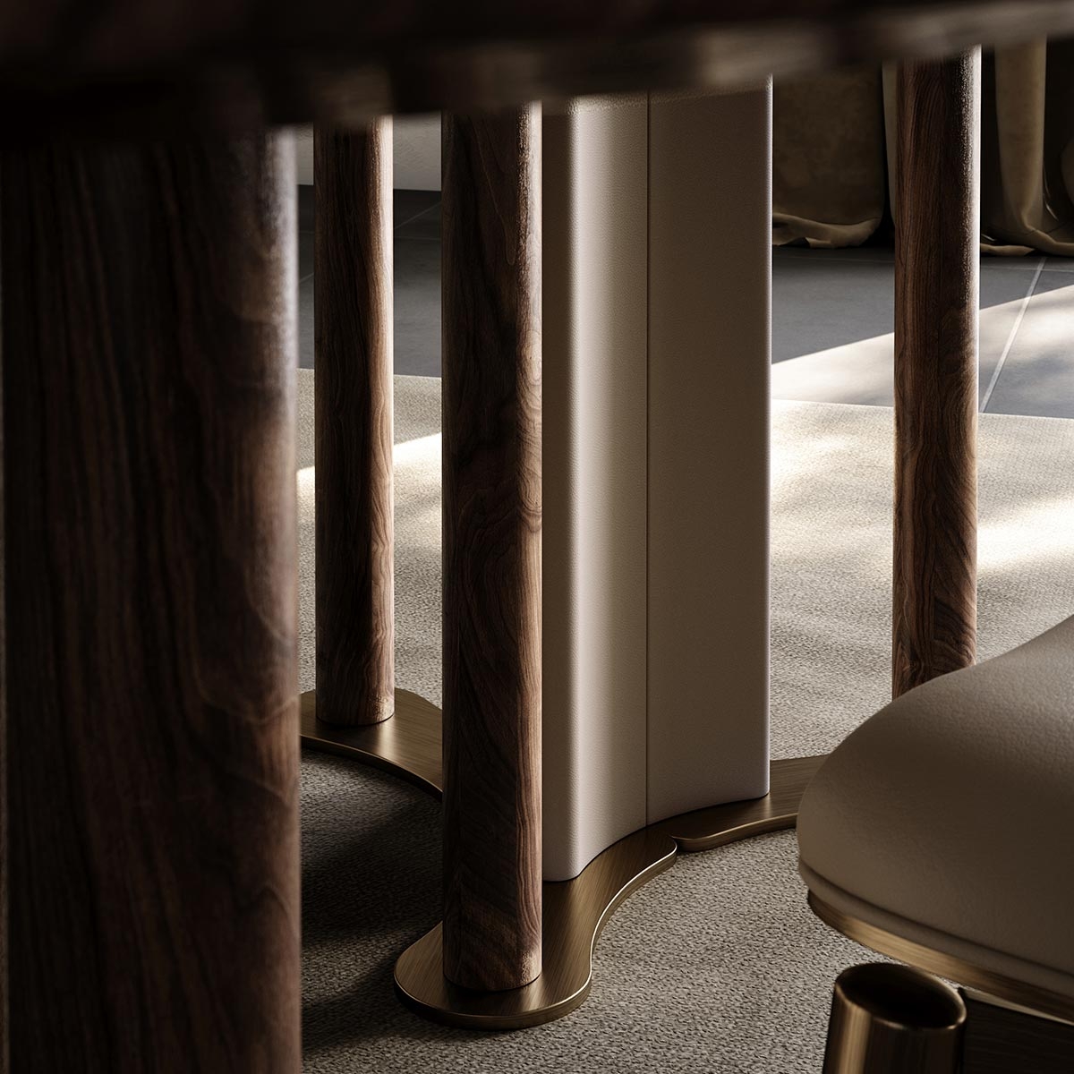 Pillar dining-table