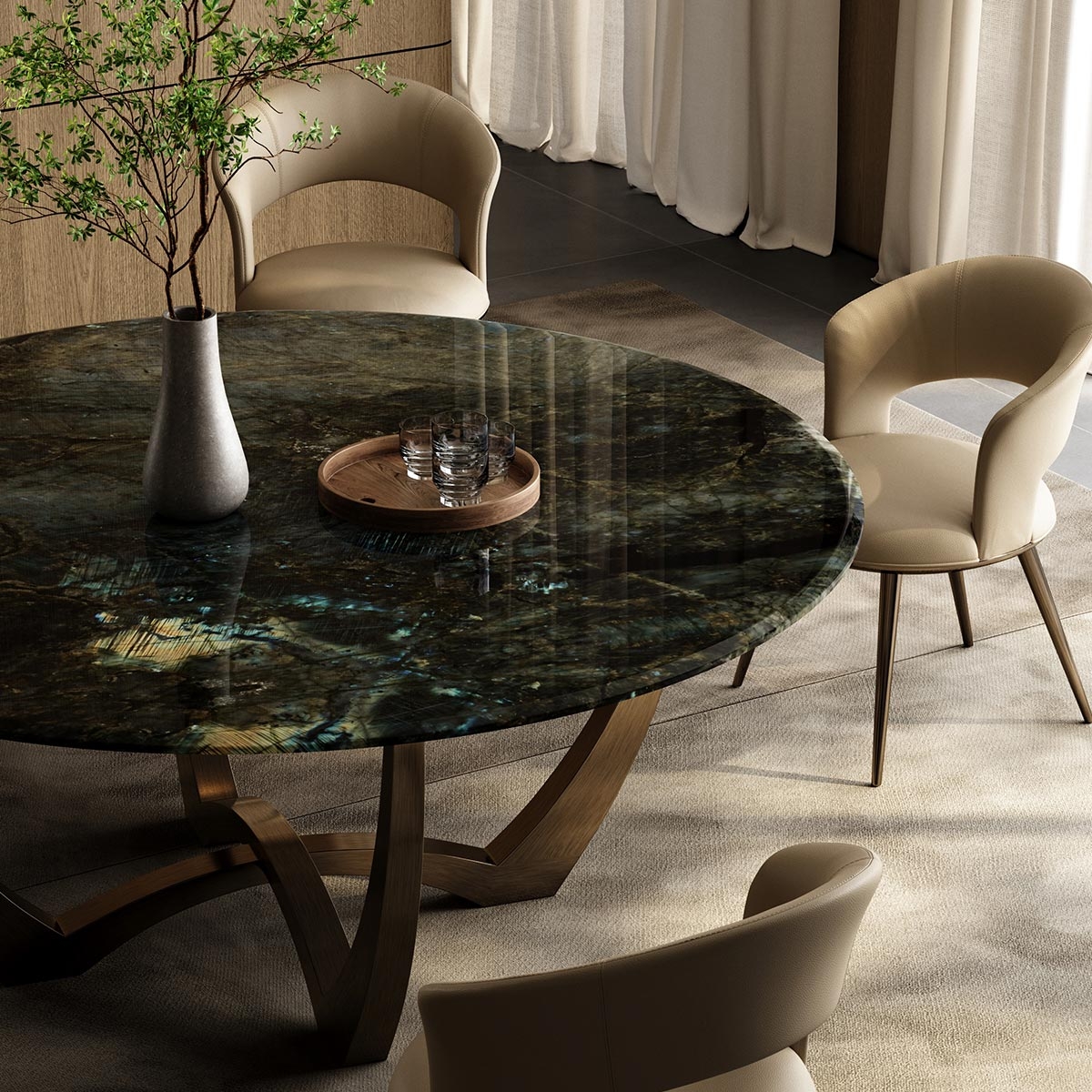 Plain dining-table