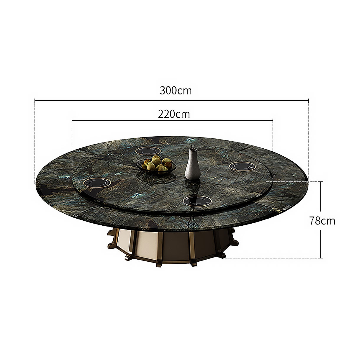 Towering dining-table
