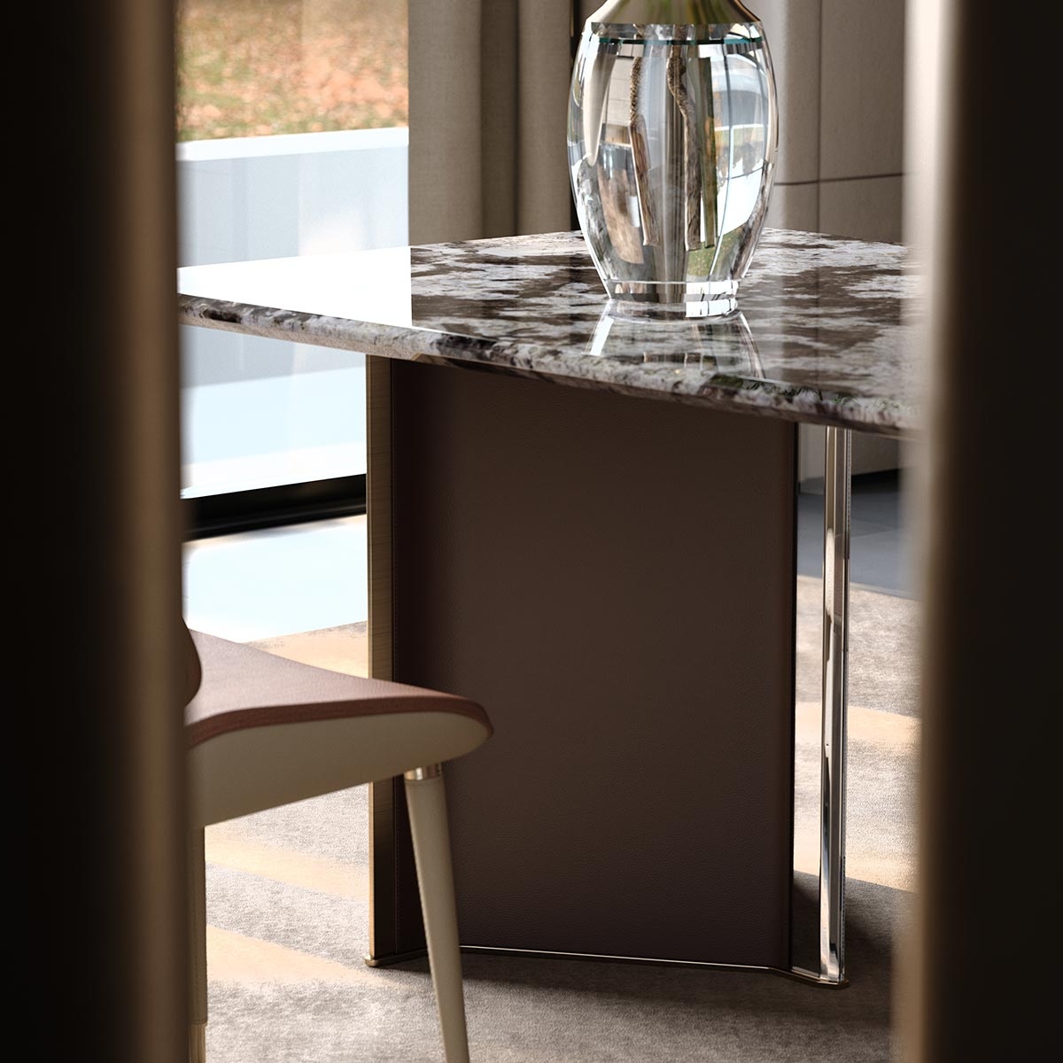 Wing dining-table